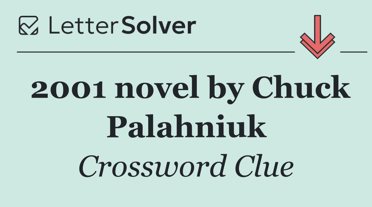 2001 novel by Chuck Palahniuk