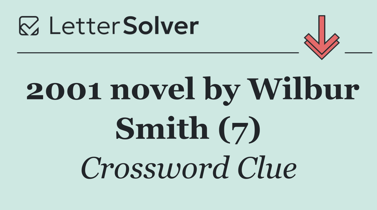 2001 novel by Wilbur Smith (7)
