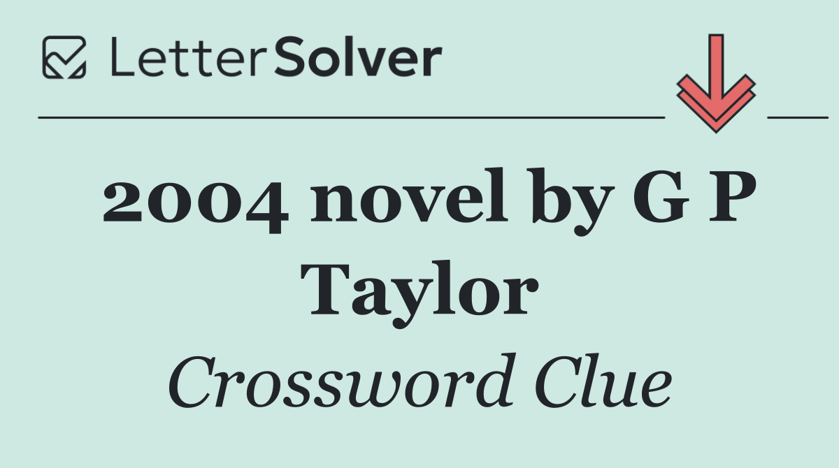 2004 novel by G P Taylor