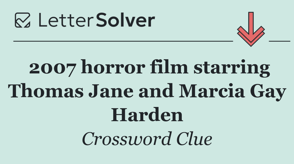 2007 horror film starring Thomas Jane and Marcia Gay Harden
