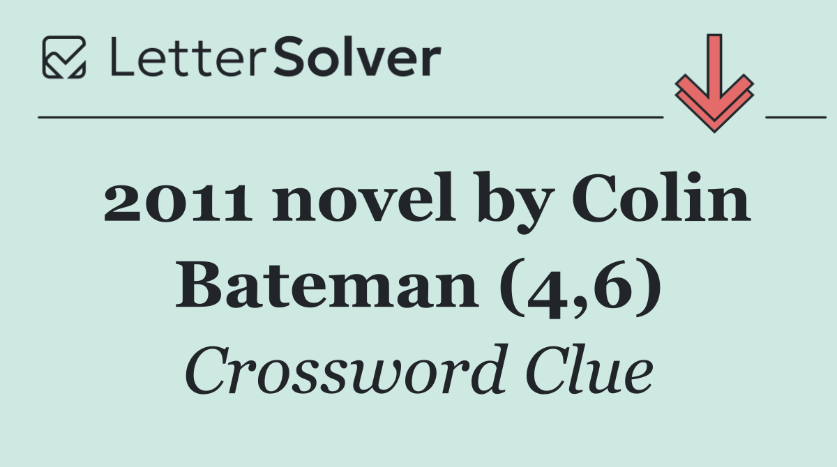 2011 novel by Colin Bateman (4,6)
