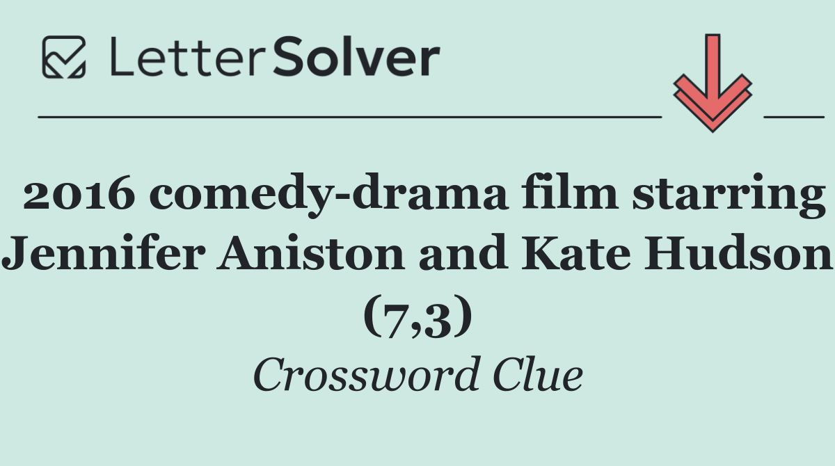 2016 comedy drama film starring Jennifer Aniston and Kate Hudson (7,3)