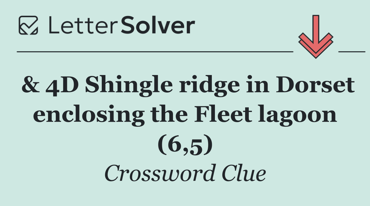 & 4D Shingle ridge in Dorset enclosing the Fleet lagoon (6,5)