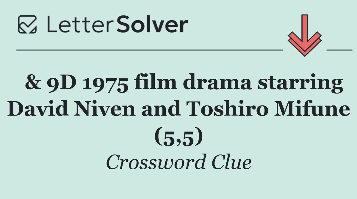  & 9D 1975 film drama starring David Niven and Toshiro Mifune (5,5)