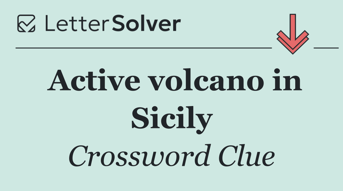 Active volcano in Sicily