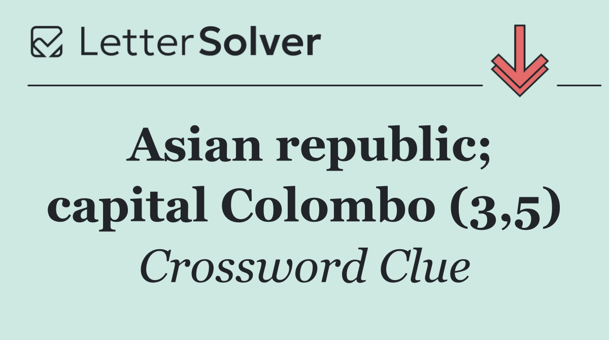 Asian republic; capital Colombo (3,5)