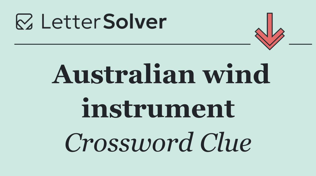 Australian wind instrument
