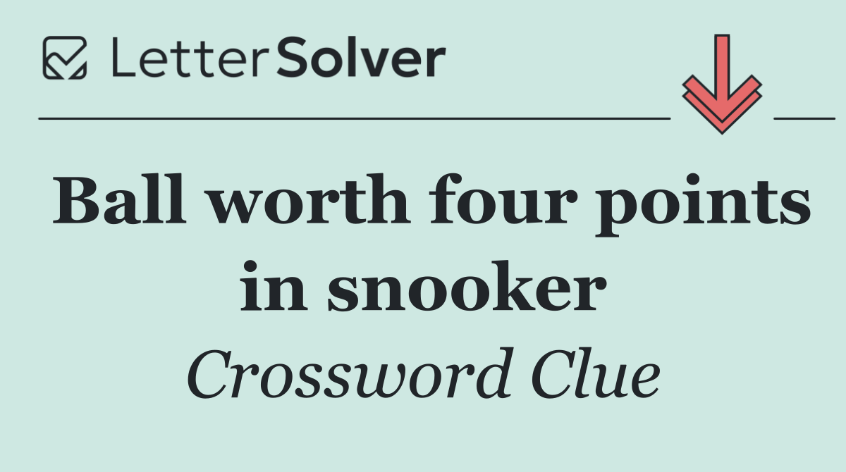 Ball worth four points in snooker