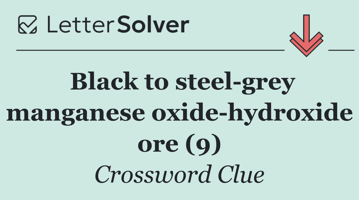 Black to steel grey manganese oxide hydroxide ore (9)