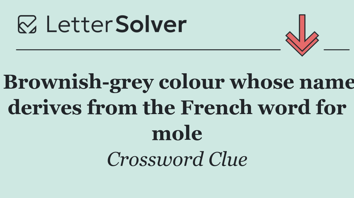 Brownish grey colour whose name derives from the French word for mole