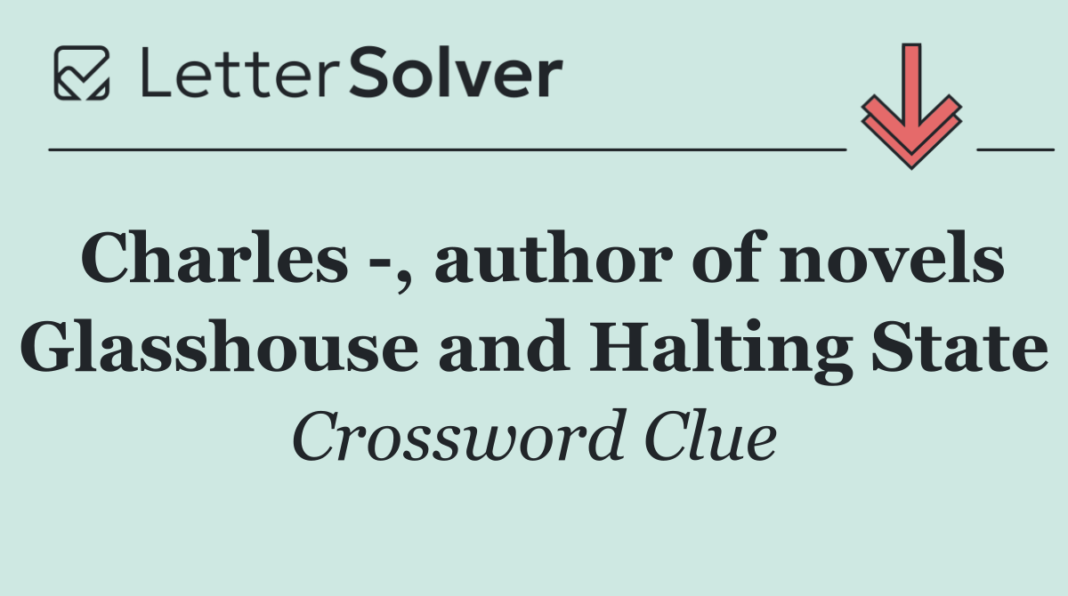 Charles  , author of novels Glasshouse and Halting State