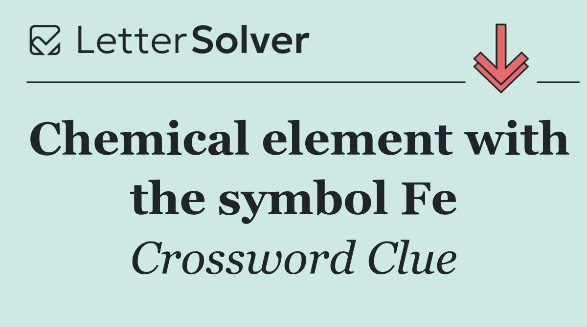 Chemical element with the symbol Fe