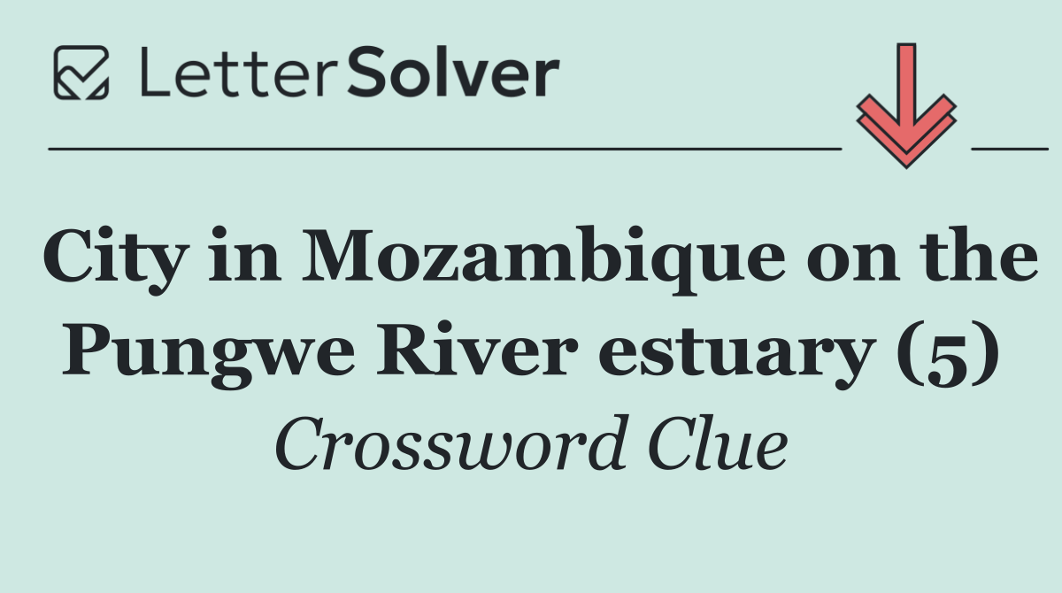 City in Mozambique on the Pungwe River estuary (5)
