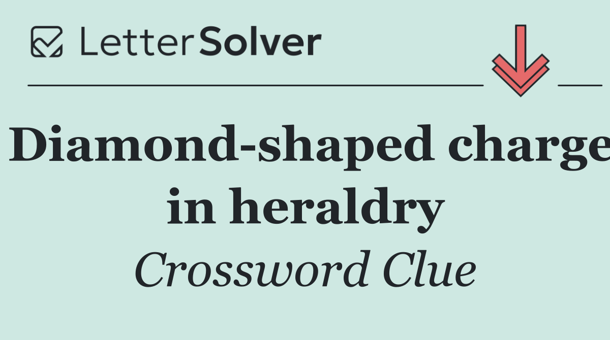 Diamond shaped charge in heraldry