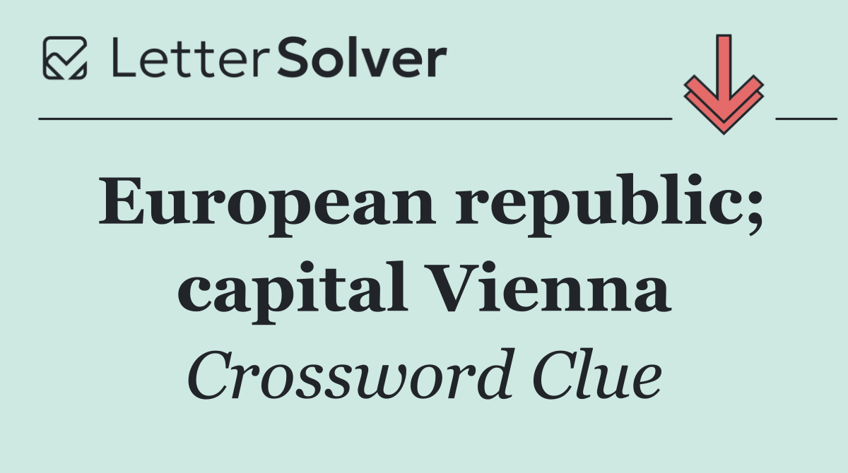 European republic; capital Vienna