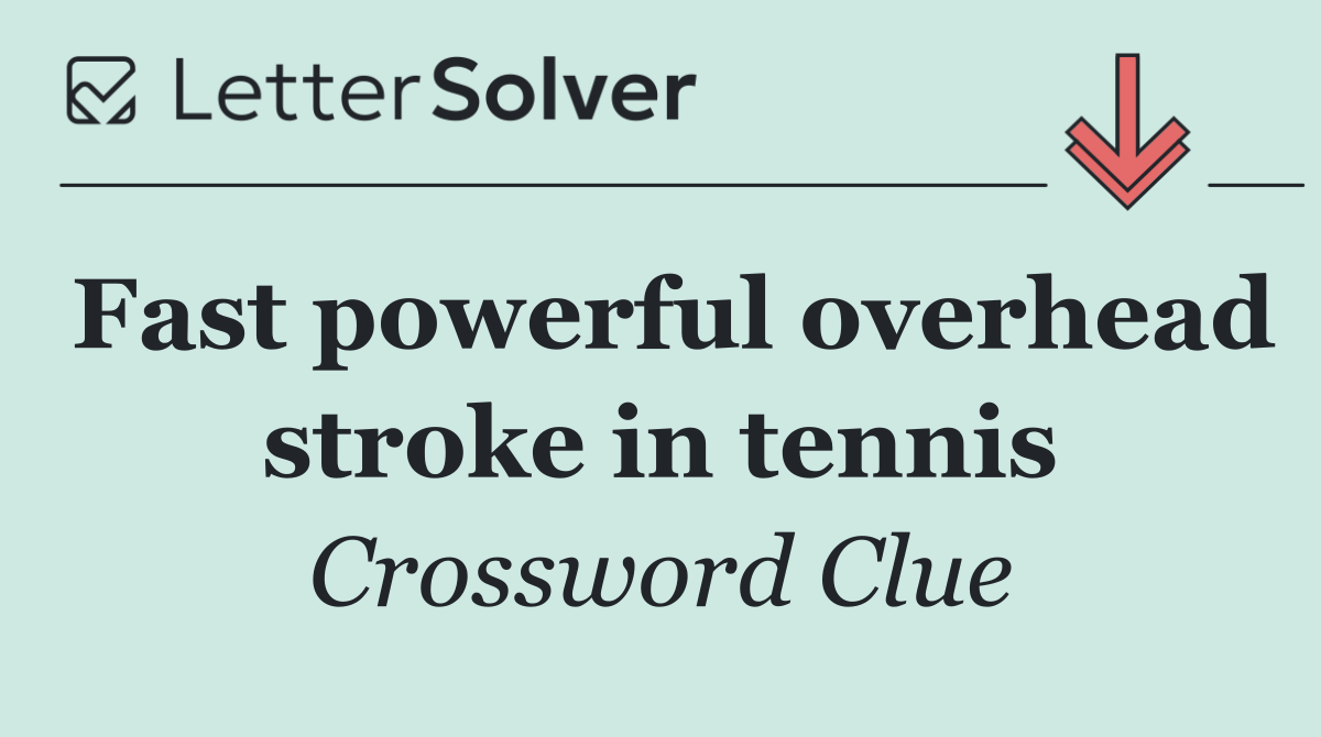 Fast powerful overhead stroke in tennis