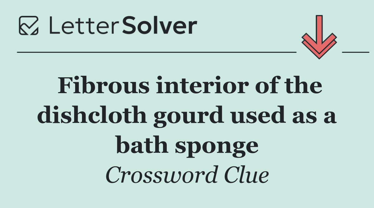 Fibrous interior of the dishcloth gourd used as a bath sponge