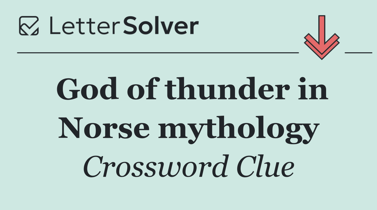 God of thunder in Norse mythology