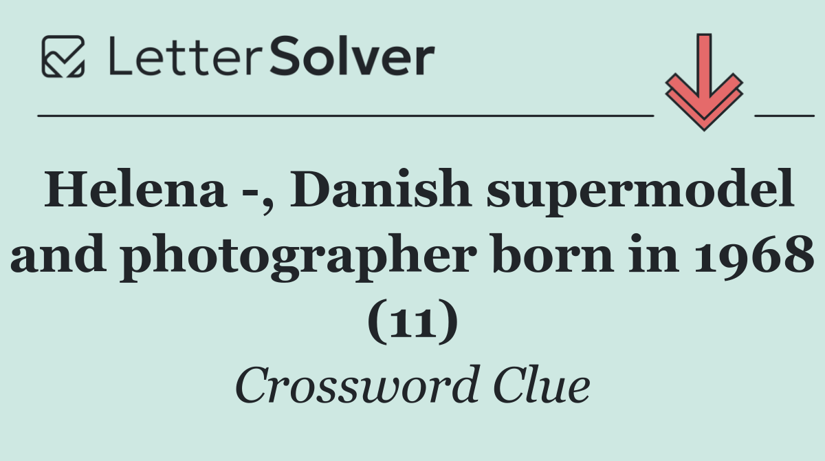 Helena  , Danish supermodel and photographer born in 1968 (11)