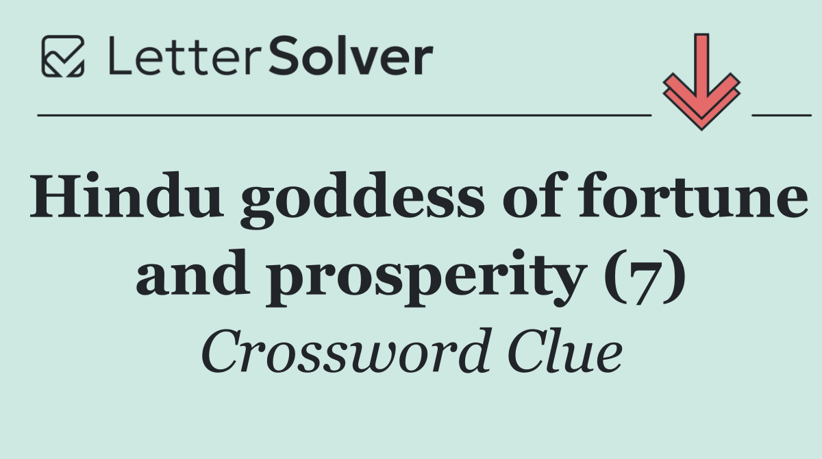 Hindu goddess of fortune and prosperity (7)