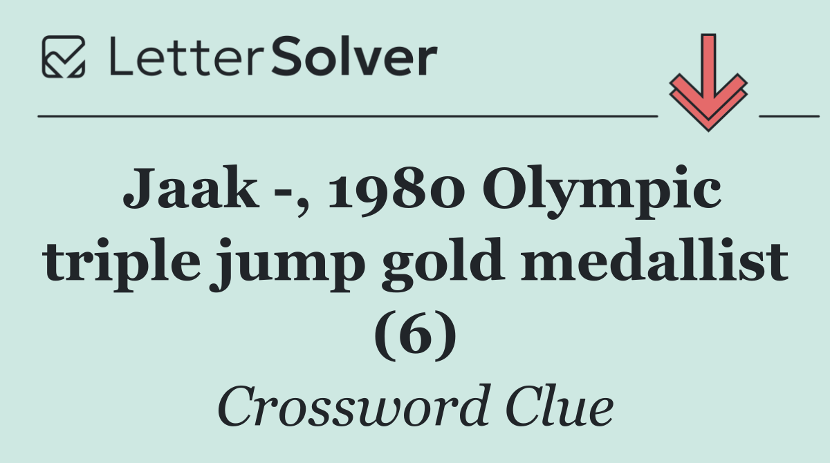 Jaak  , 1980 Olympic triple jump gold medallist (6)