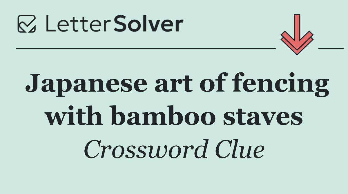 Japanese art of fencing with bamboo staves
