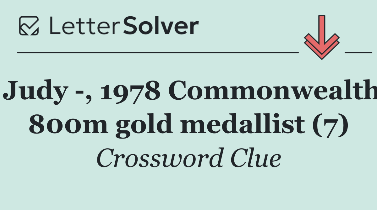 Judy  , 1978 Commonwealth 800m gold medallist (7)