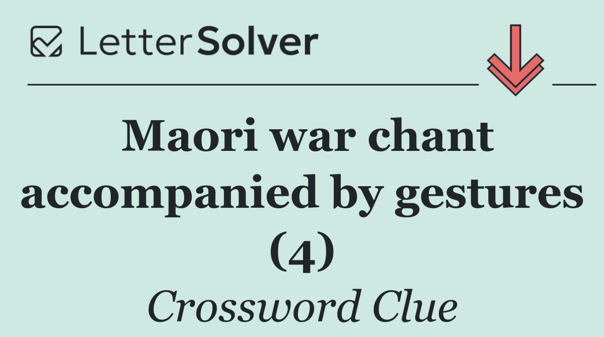 Maori war chant accompanied by gestures (4)