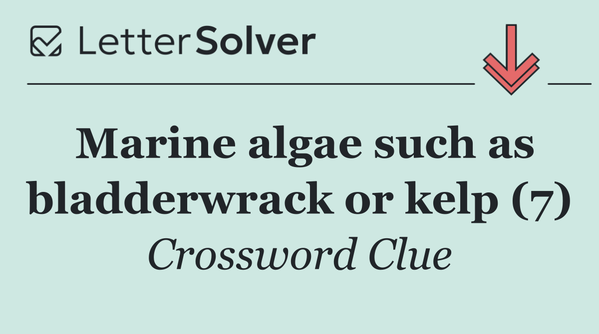 Marine algae such as bladderwrack or kelp (7)