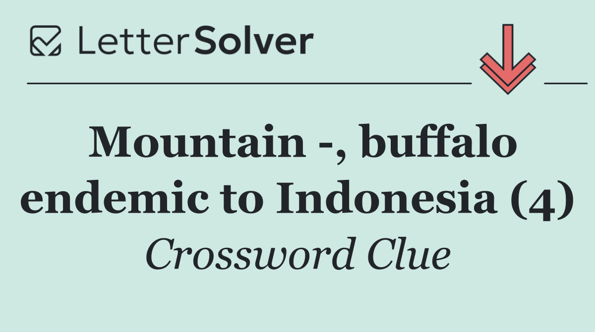 Mountain  , buffalo endemic to Indonesia (4)