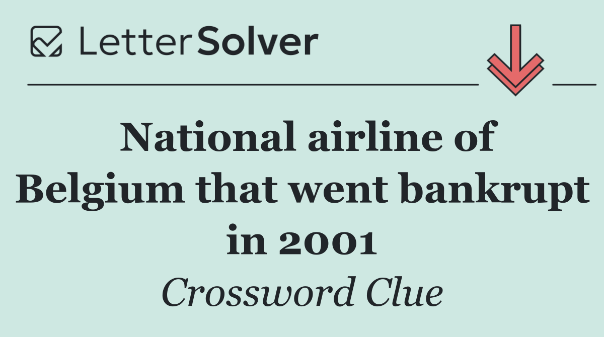National airline of Belgium that went bankrupt in 2001