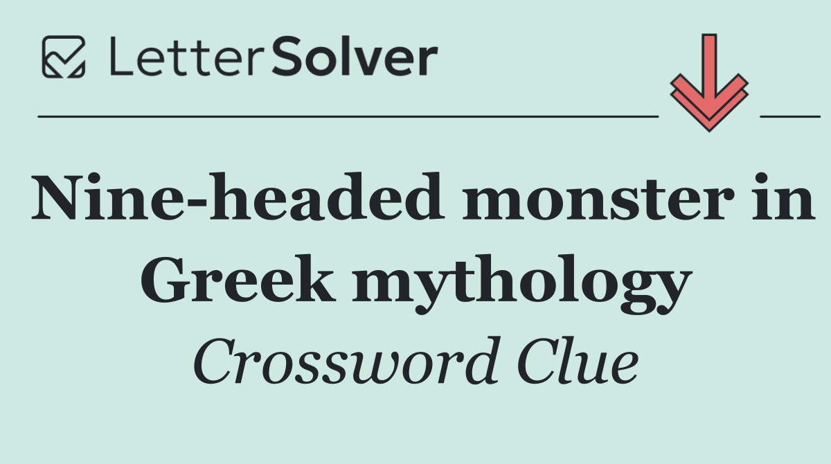 Nine headed monster in Greek mythology