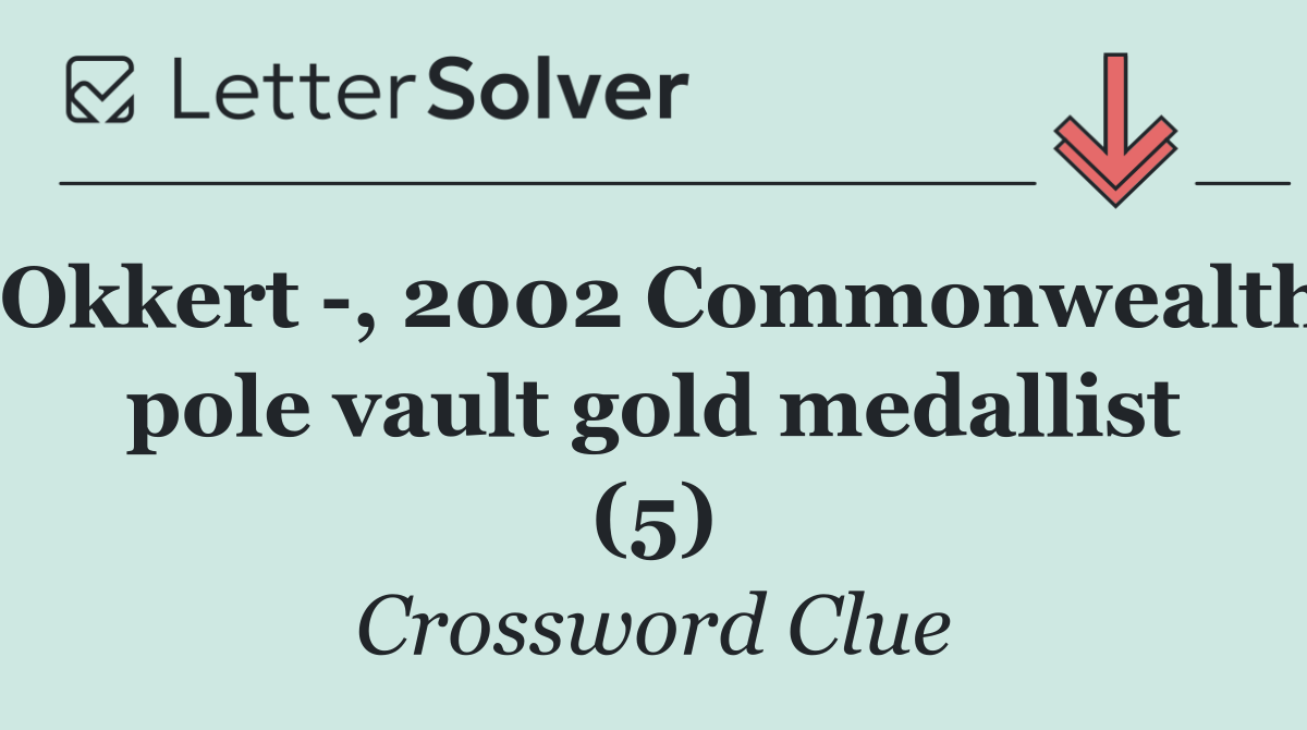 Okkert  , 2002 Commonwealth pole vault gold medallist (5)