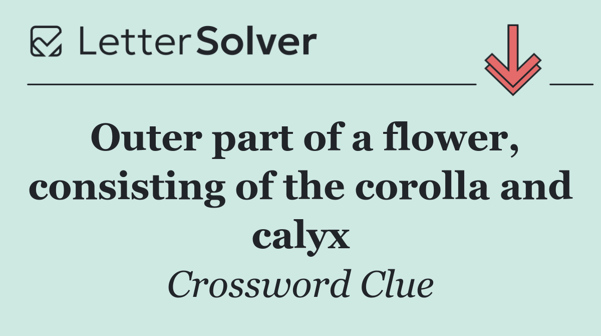 Outer part of a flower, consisting of the corolla and calyx