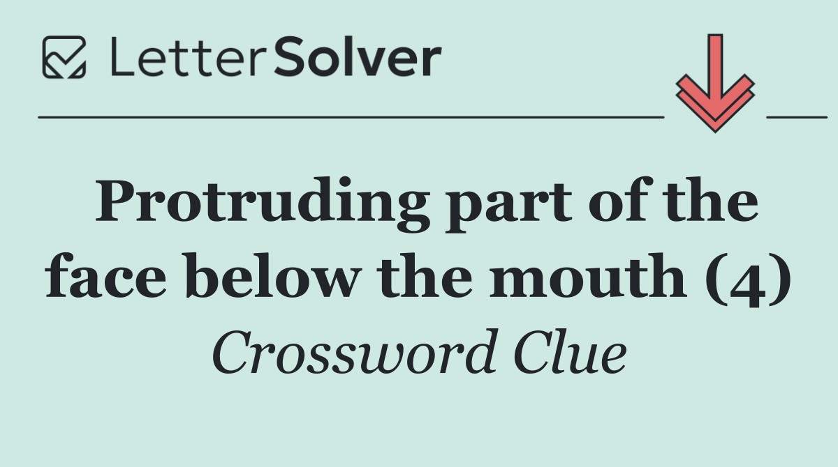 Protruding part of the face below the mouth (4)
