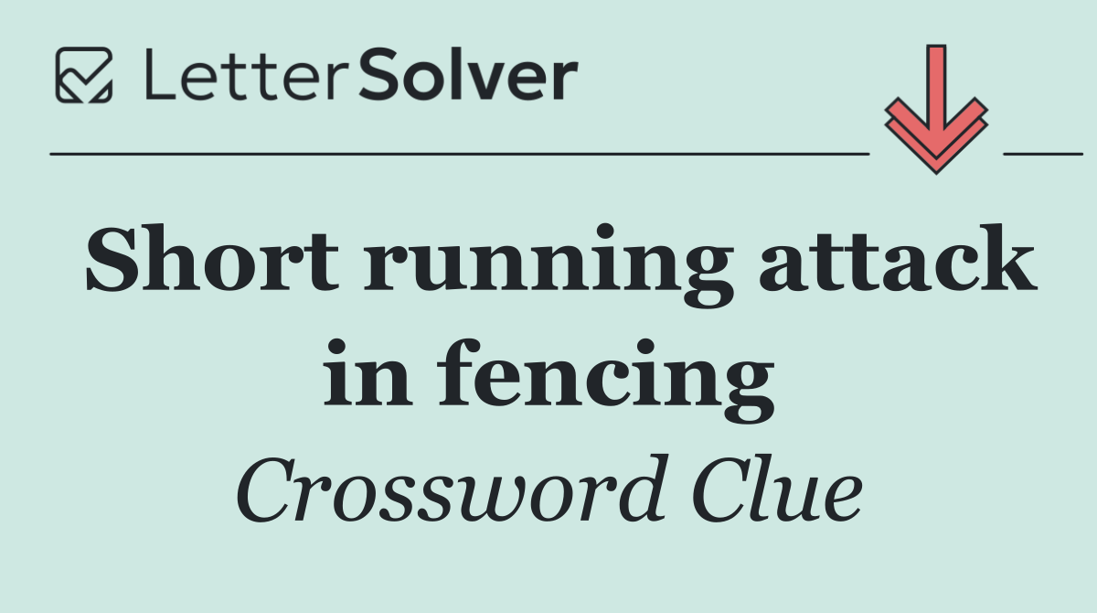 Short running attack in fencing