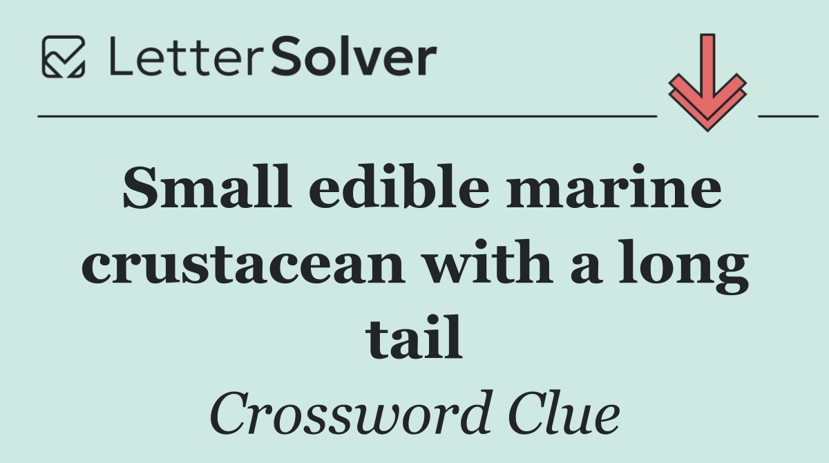 Small edible marine crustacean with a long tail