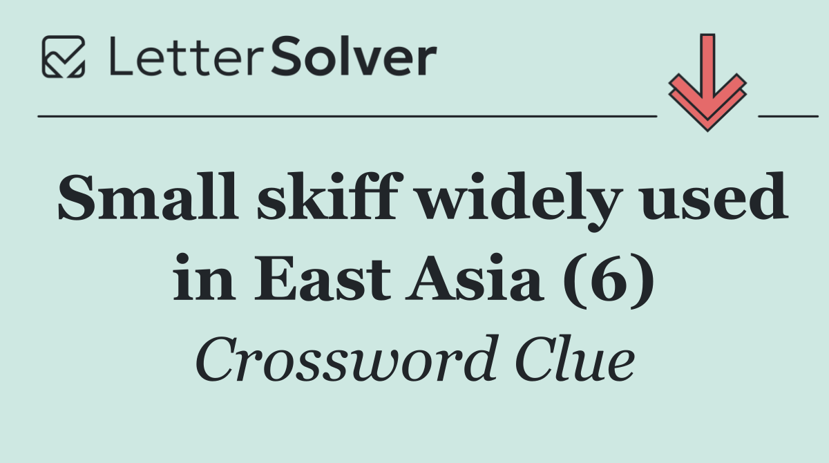 Small skiff widely used in East Asia (6)