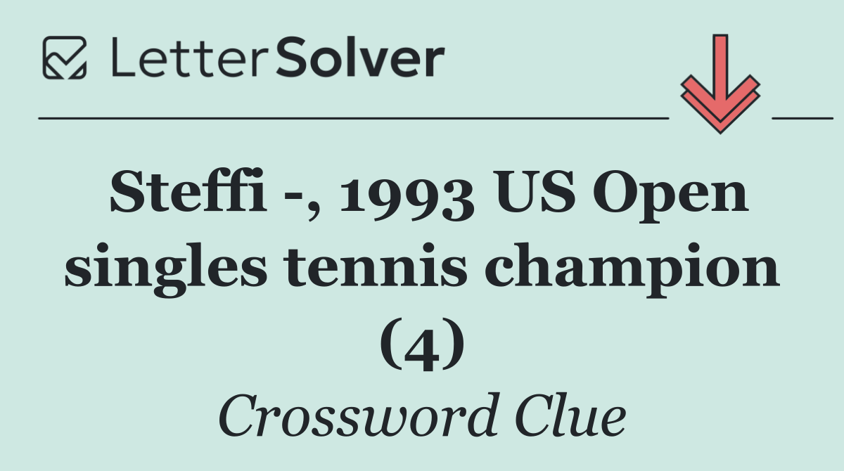 Steffi  , 1993 US Open singles tennis champion (4)