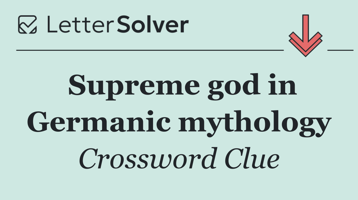 Supreme god in Germanic mythology