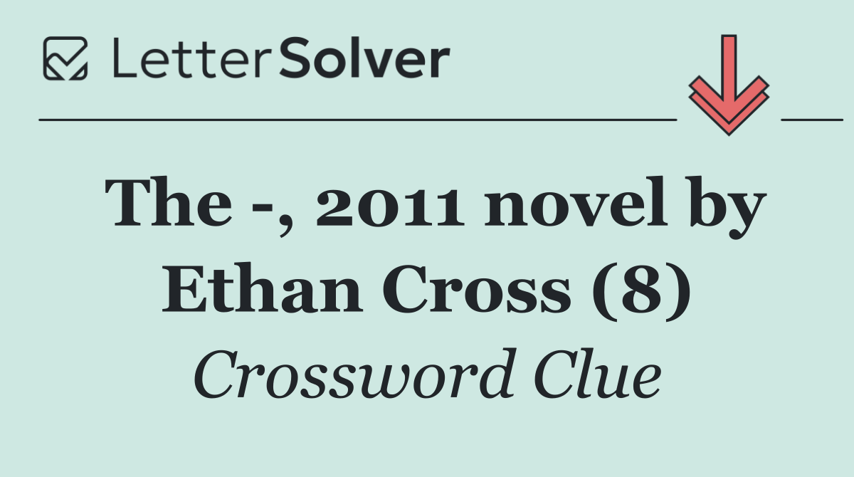 The  , 2011 novel by Ethan Cross (8)