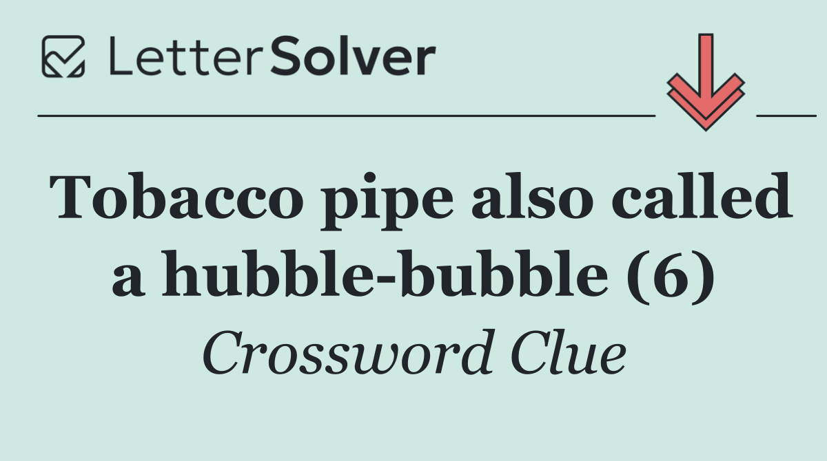 Tobacco pipe also called a hubble bubble (6)