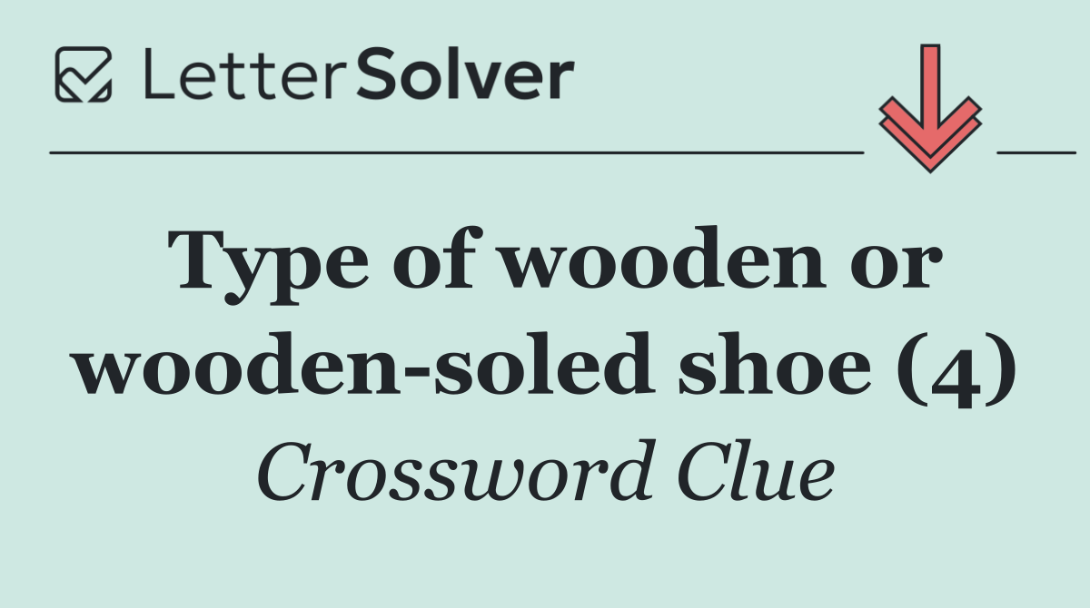 Type of wooden or wooden soled shoe (4)