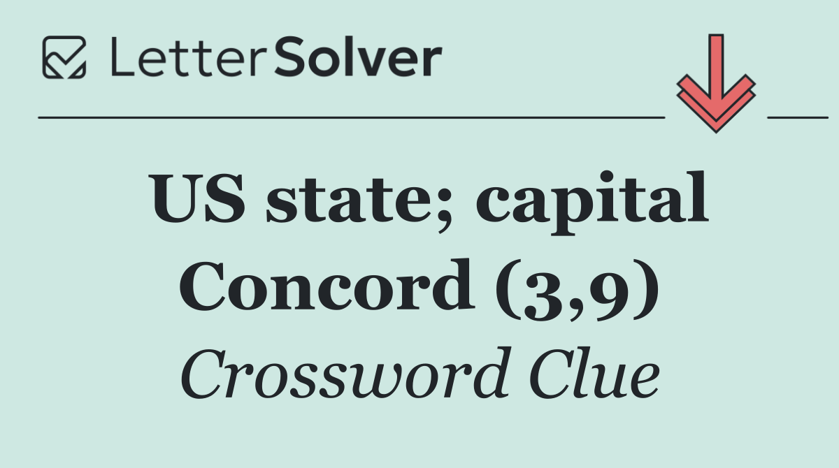US state; capital Concord (3,9)