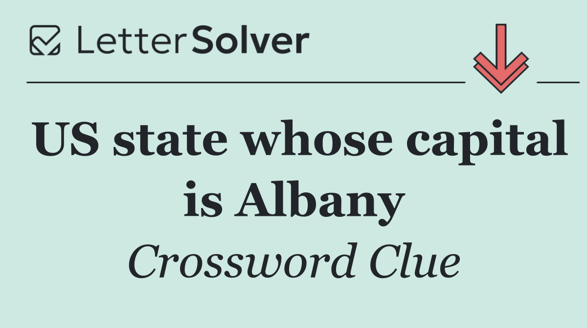 US state whose capital is Albany