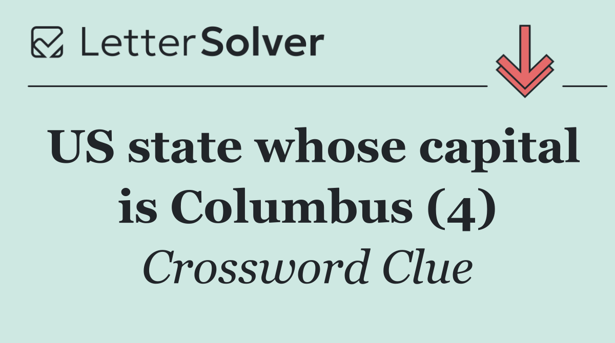 US state whose capital is Columbus (4)