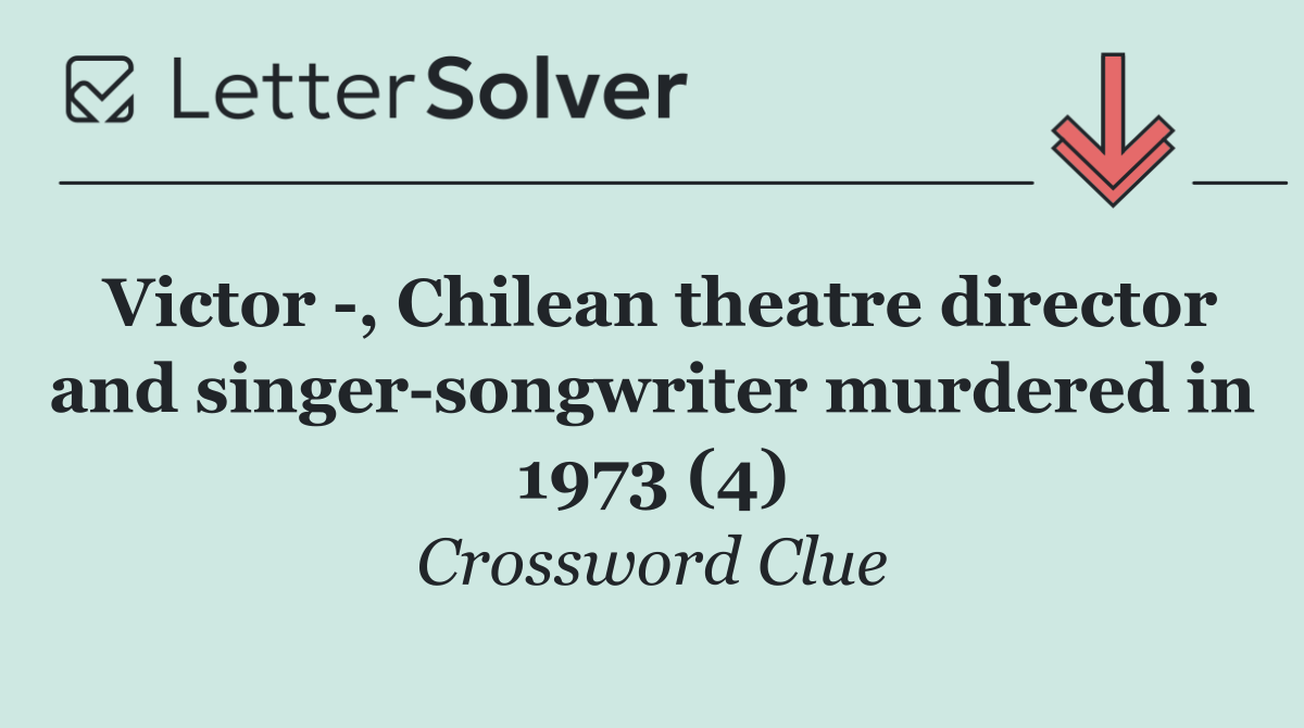 Victor  , Chilean theatre director and singer songwriter murdered in 1973 (4)
