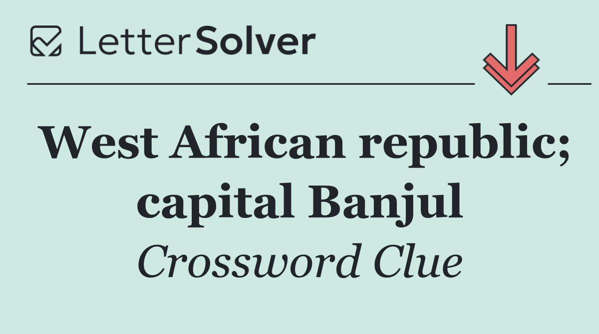 West African republic; capital Banjul