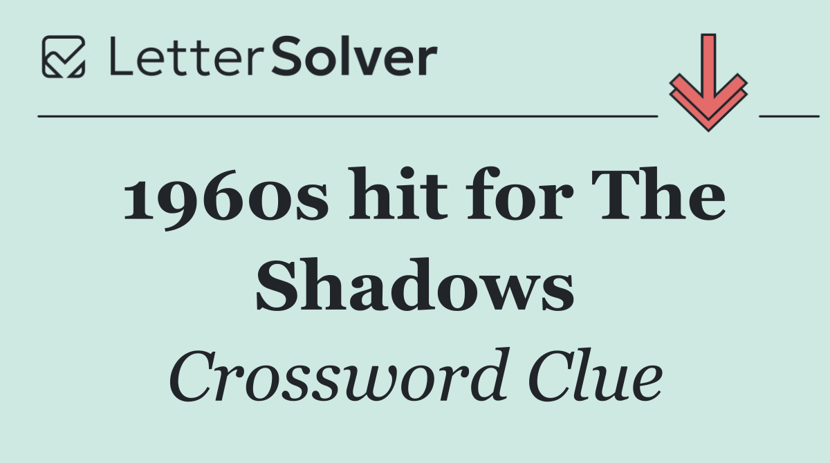 1960s hit for The Shadows