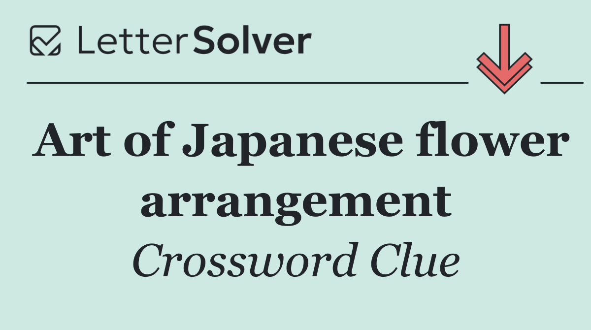 Art of Japanese flower arrangement